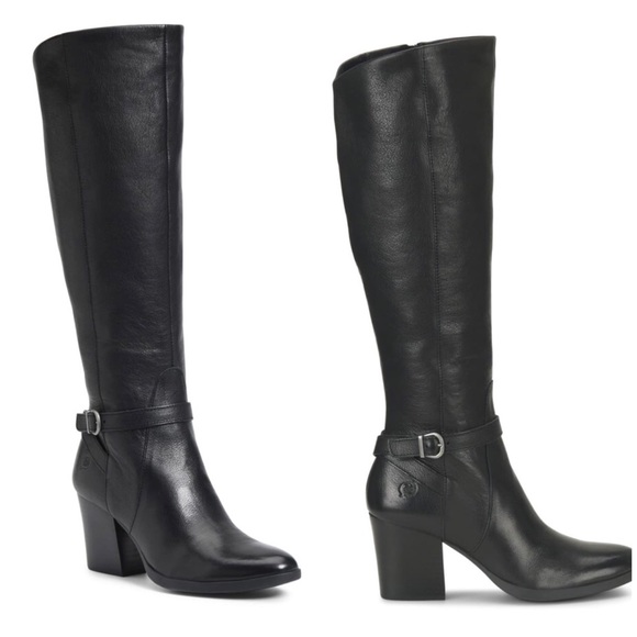 Born Elsa Knee High Buckle Strap Block 